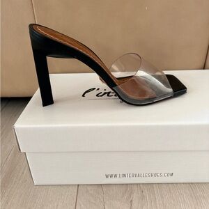 L'INTERVALLE Malta Black and Transparent Heels